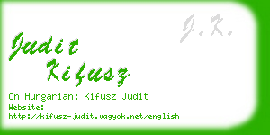 judit kifusz business card